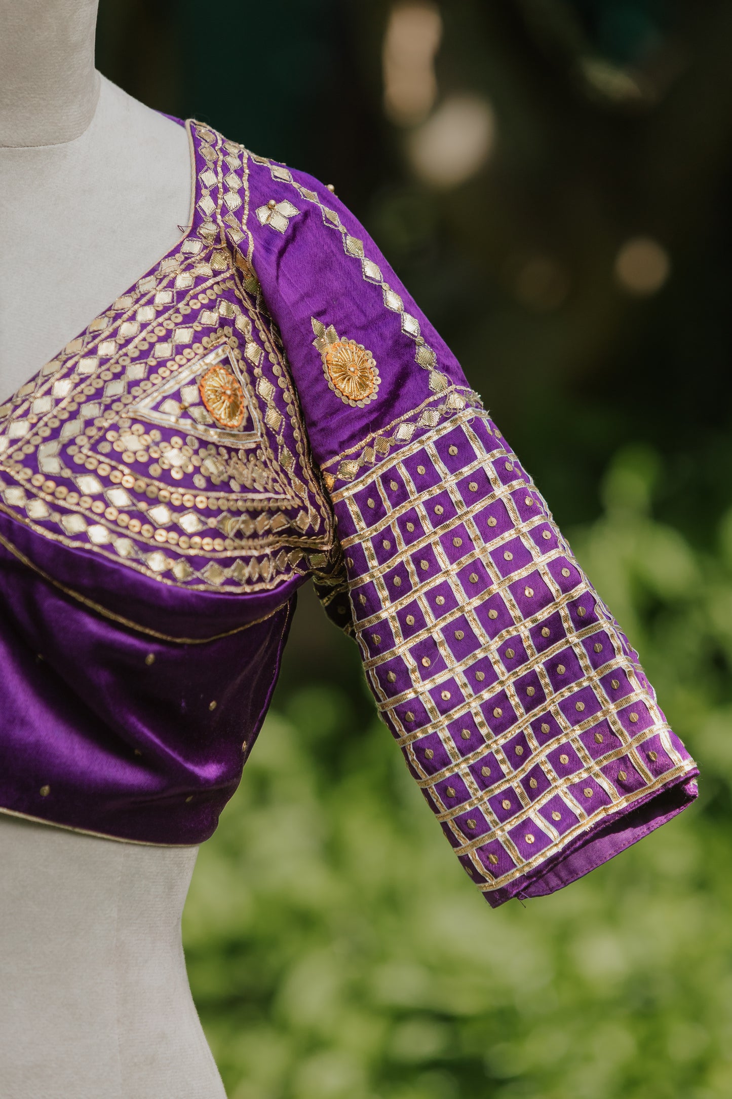 Royal purple heritage blouse (Navratri 2026 collection)