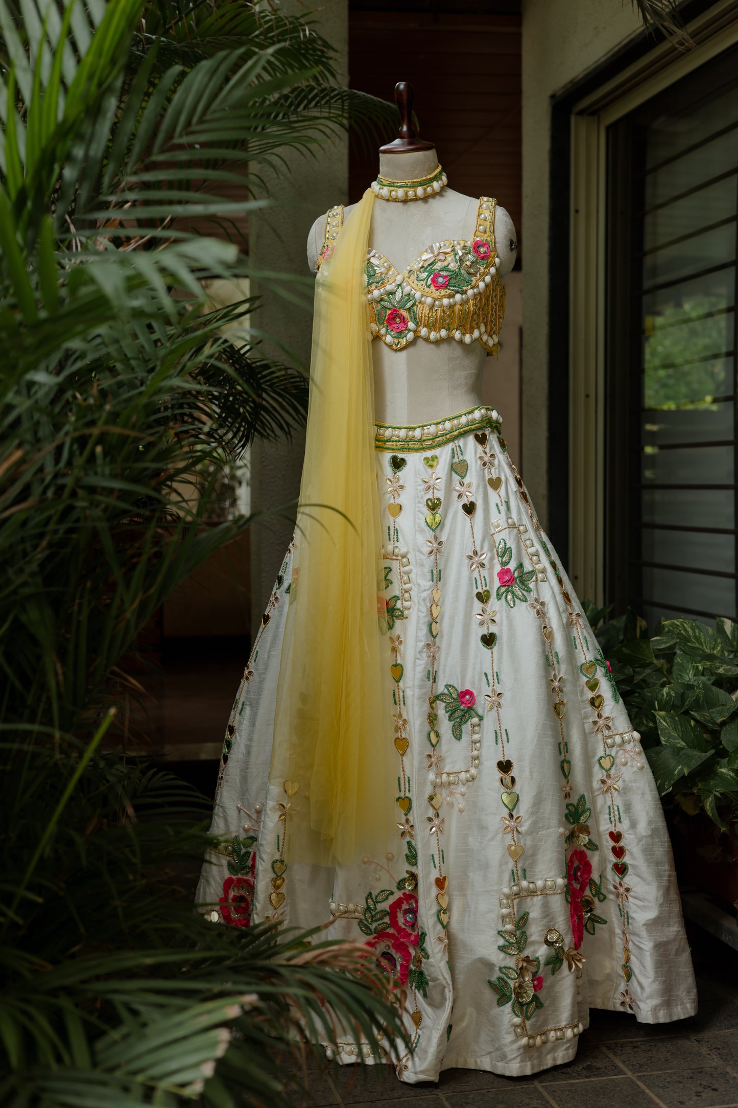 Sunlit coastal bloom lehenga set