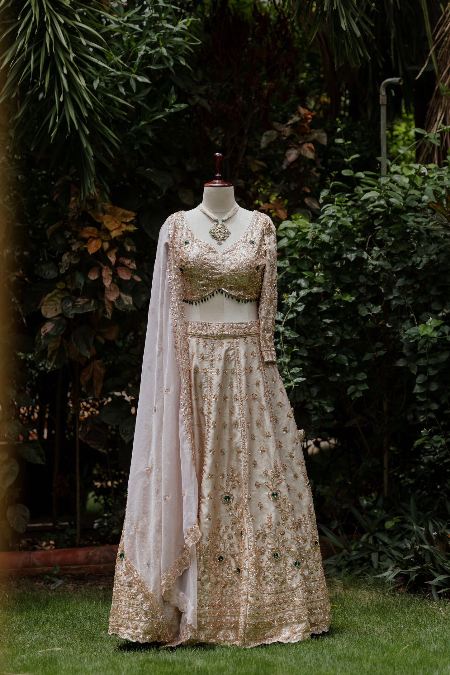 Shell pink regal elegance lehenga set