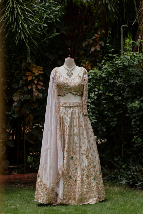 Shell pink regal elegance lehenga set