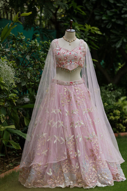 Blush blossom dream lehenga set