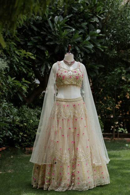 Sand dollar floral elegance lehenga set
