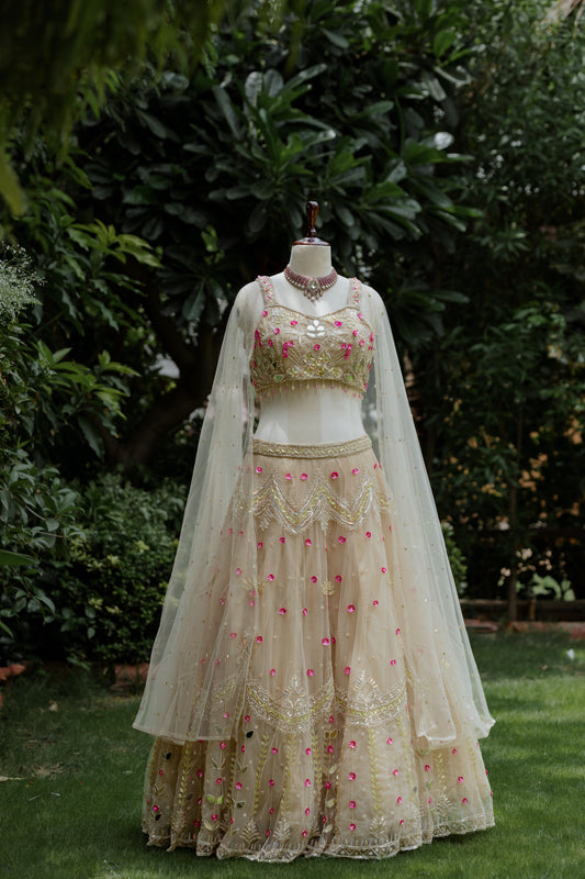 Sand dollar floral elegance lehenga set