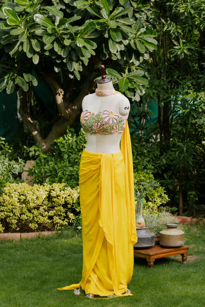 Sunshine beaded drape ensemble