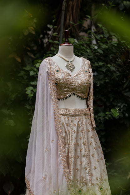 Shell pink regal elegance lehenga set