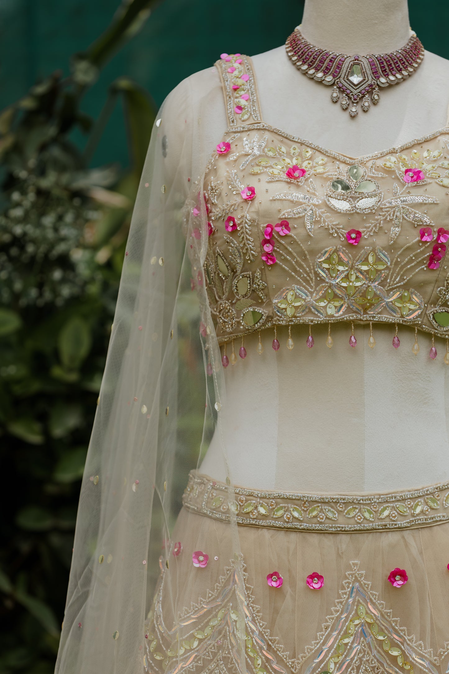 Sand dollar floral elegance lehenga set