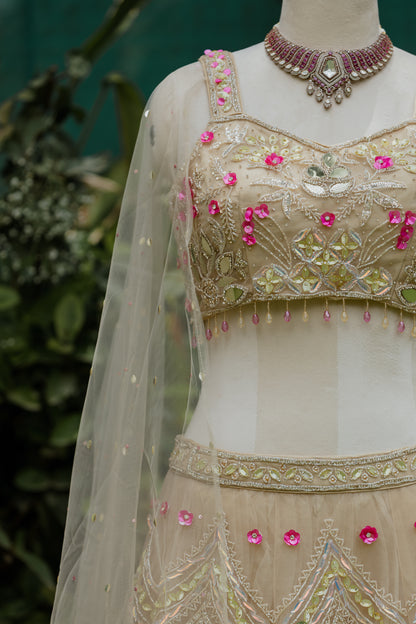 Sand dollar floral elegance lehenga set