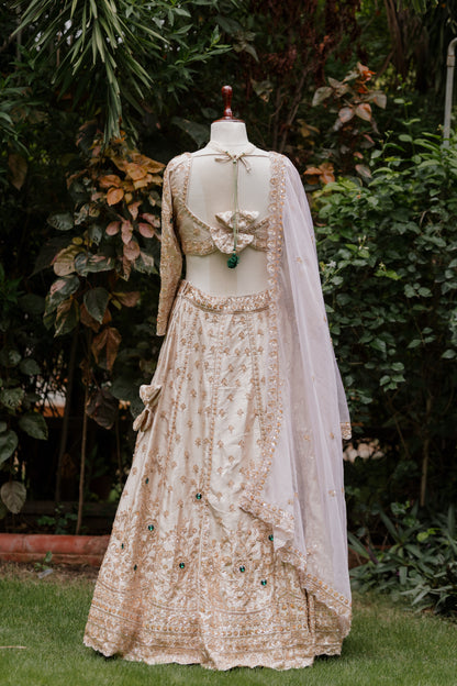 Shell pink regal elegance lehenga set