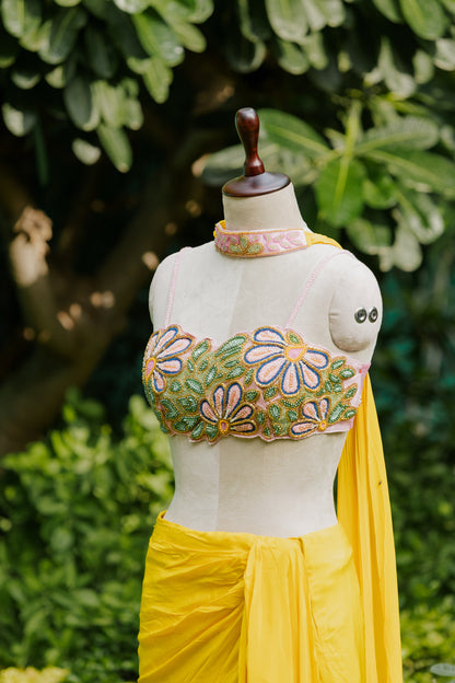 Sunshine beaded drape ensemble