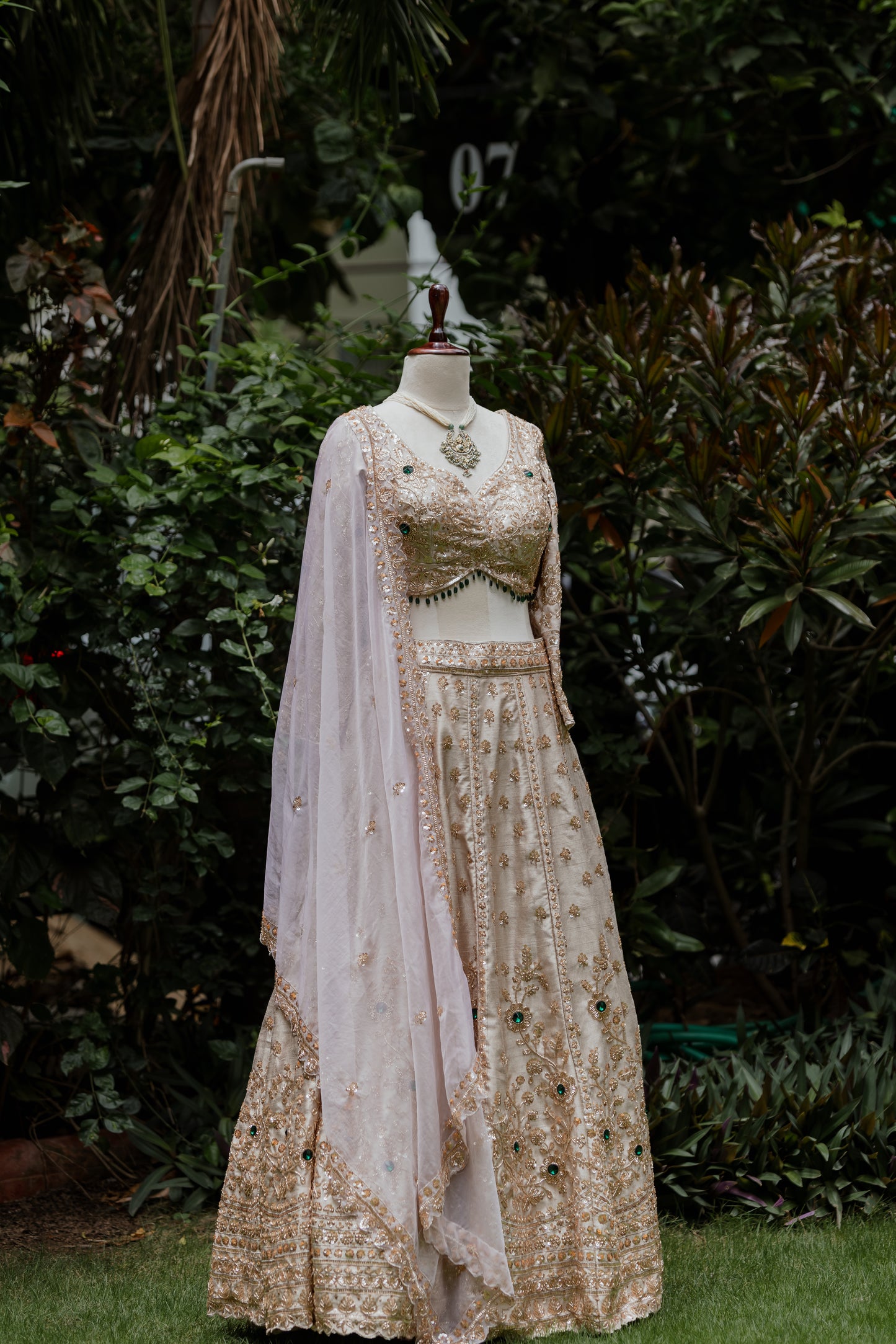 Shell pink regal elegance lehenga set