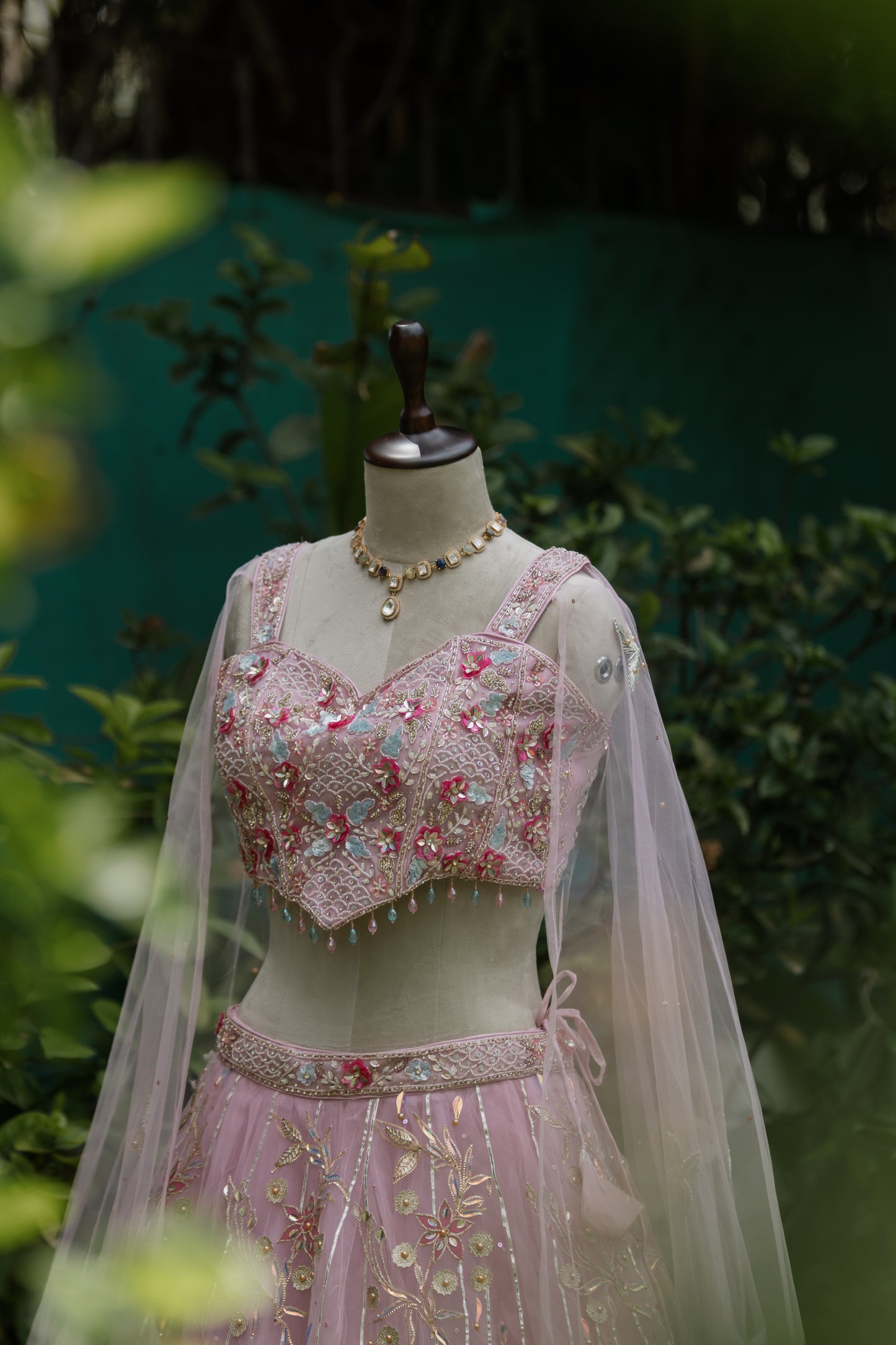 Blush blossom dream lehenga set