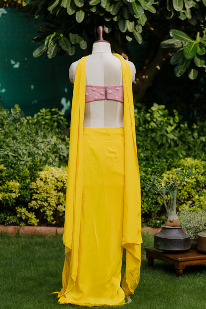 Sunshine beaded drape ensemble