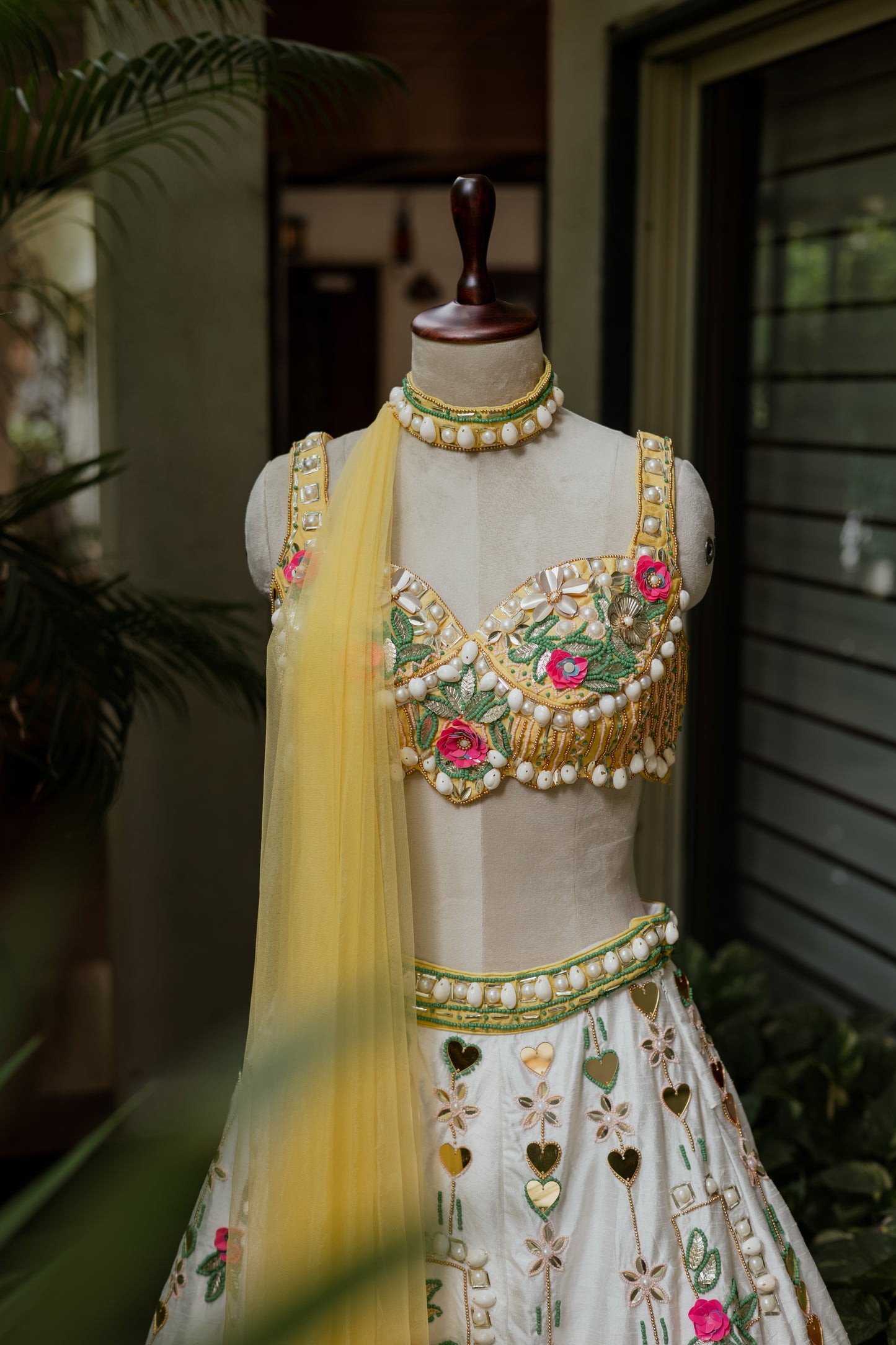 Sunlit coastal bloom lehenga set