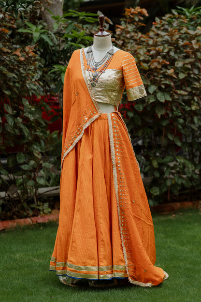 Burnt orange chaniya choli set (Navratri 2026 collection)