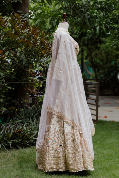 Shell pink regal elegance lehenga set