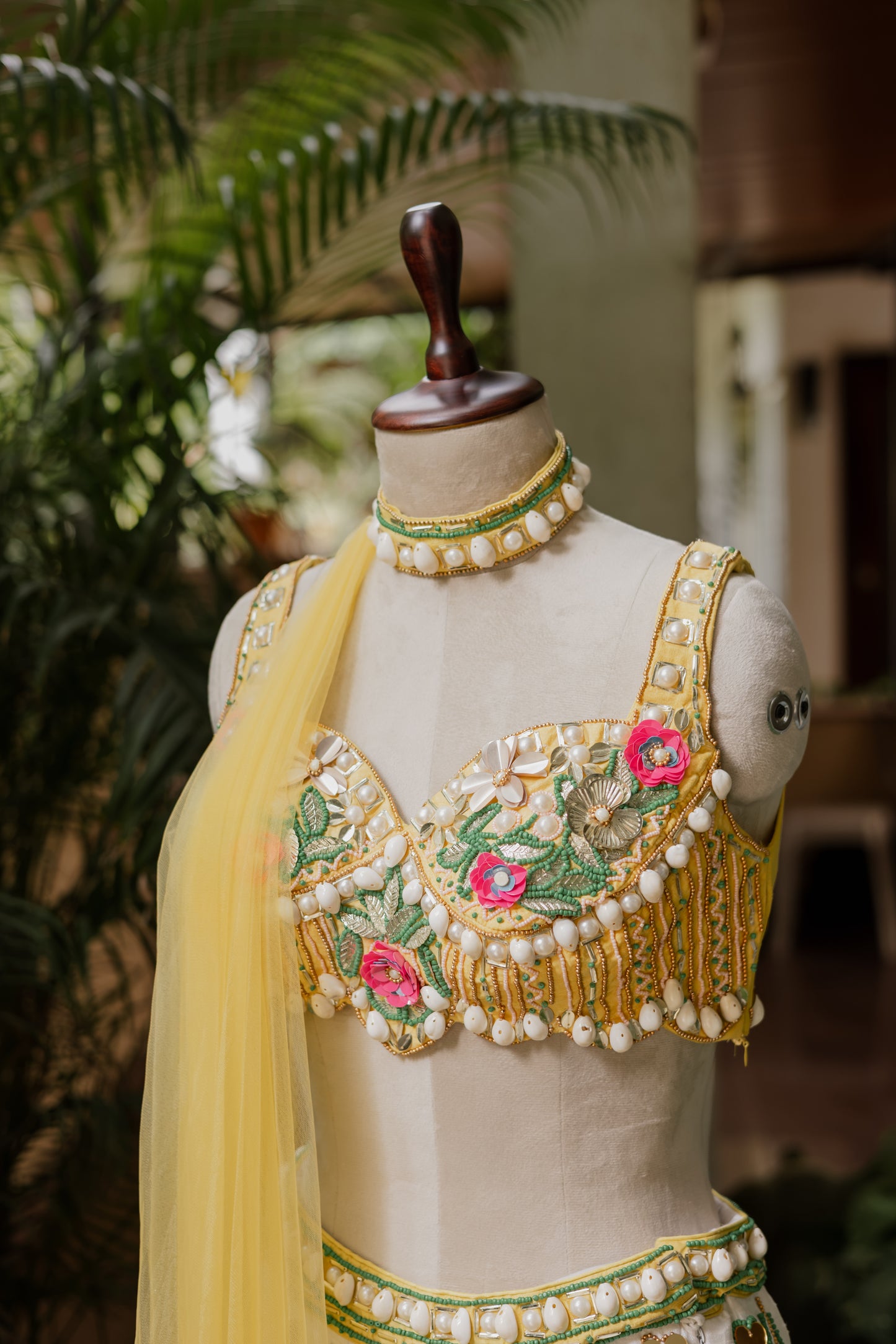 Sunlit coastal bloom lehenga set