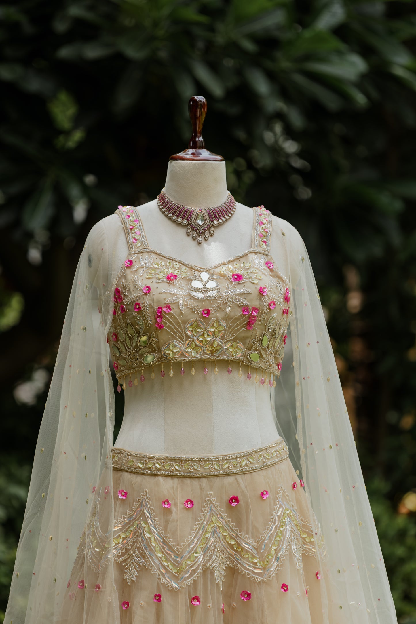 Sand dollar floral elegance lehenga set