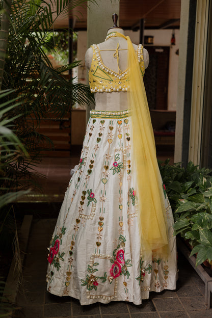 Sunlit coastal bloom lehenga set