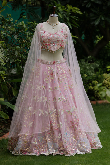 Blush blossom dream lehenga set