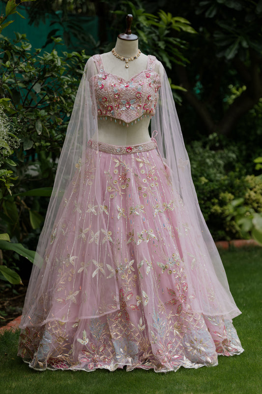 Blush blossom dream lehenga set