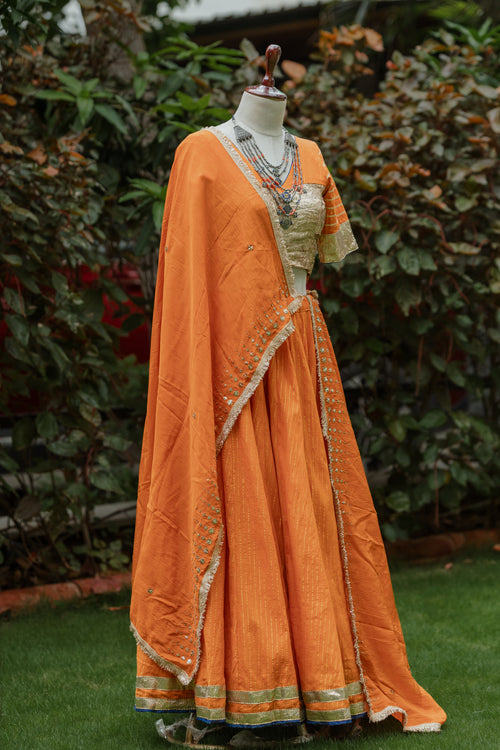 Burnt orange chaniya choli set (Navratri 2026 collection)