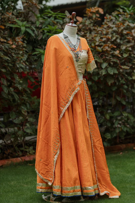 Burnt orange chaniya choli set (Navratri 2026 collection)
