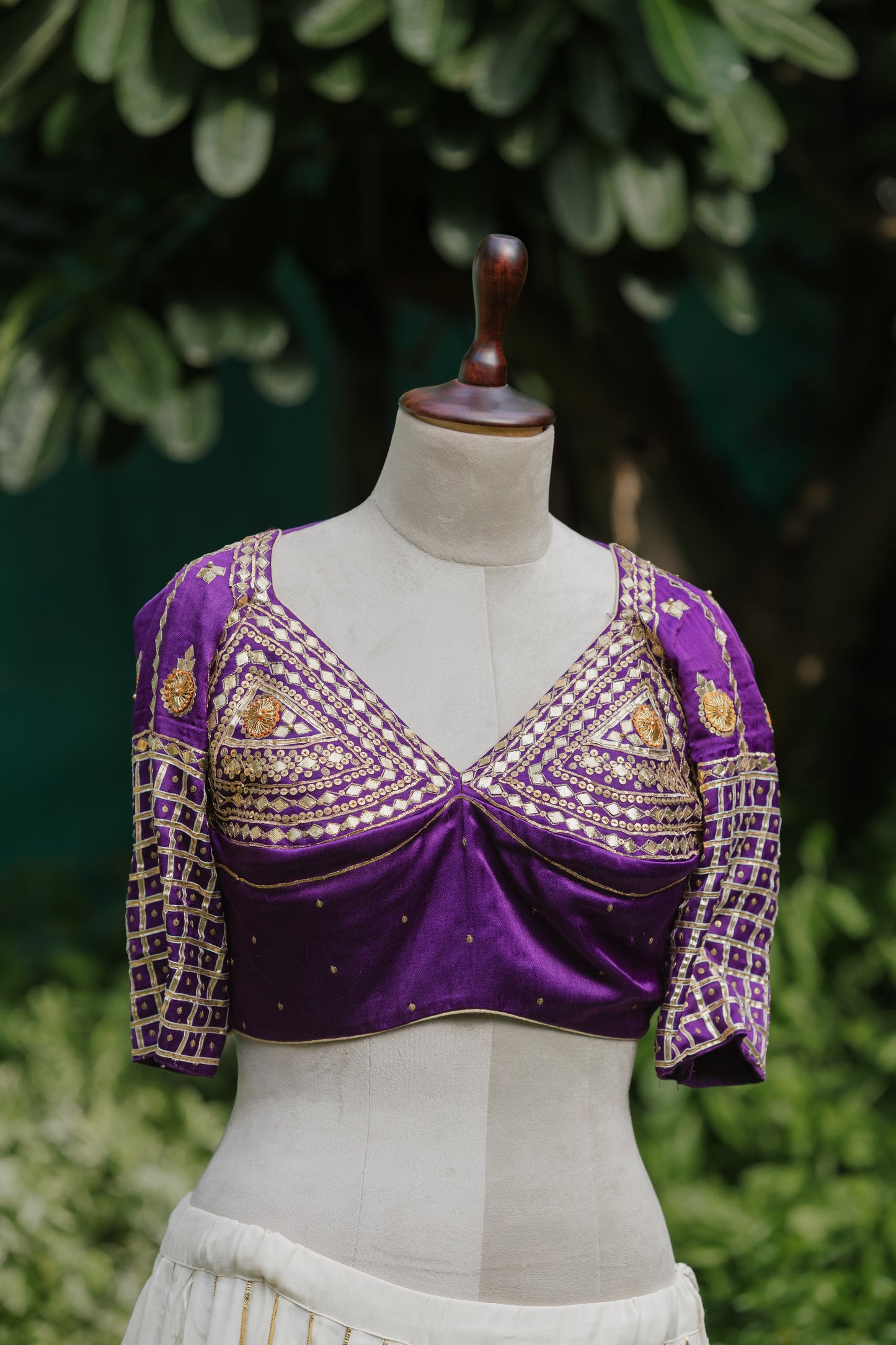 Royal purple heritage blouse (Navratri 2026 collection)