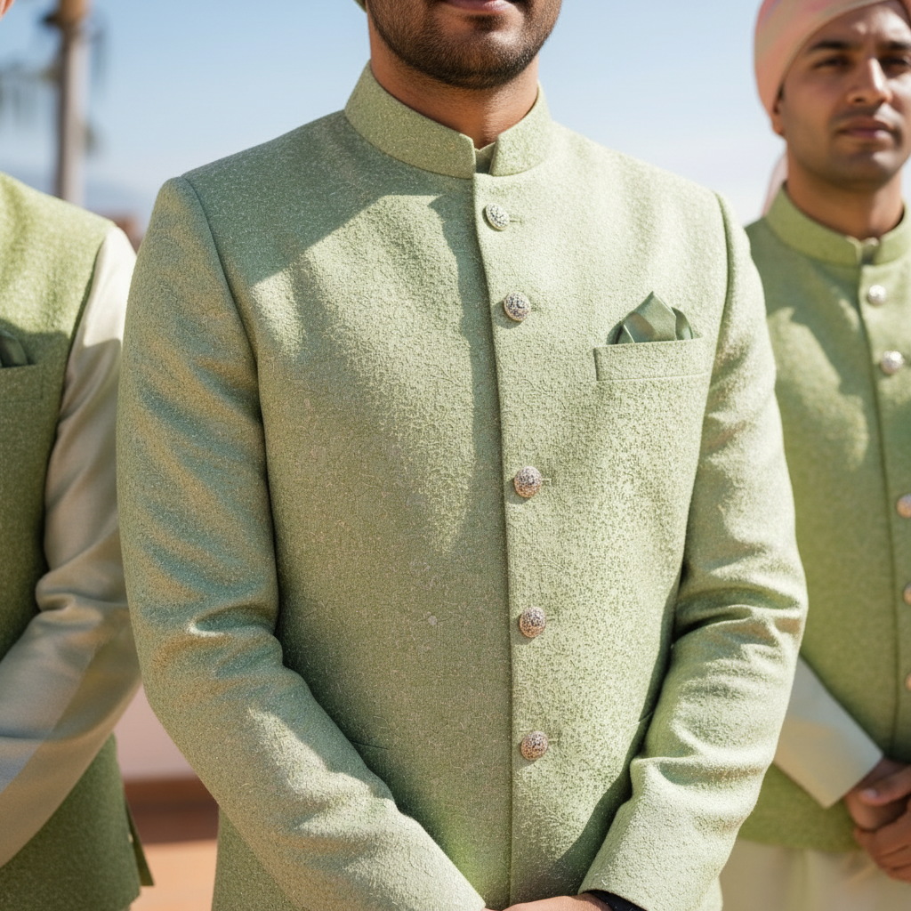 Pistachio and white kurta sets