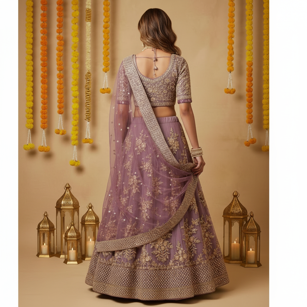 Orchid lehenga set